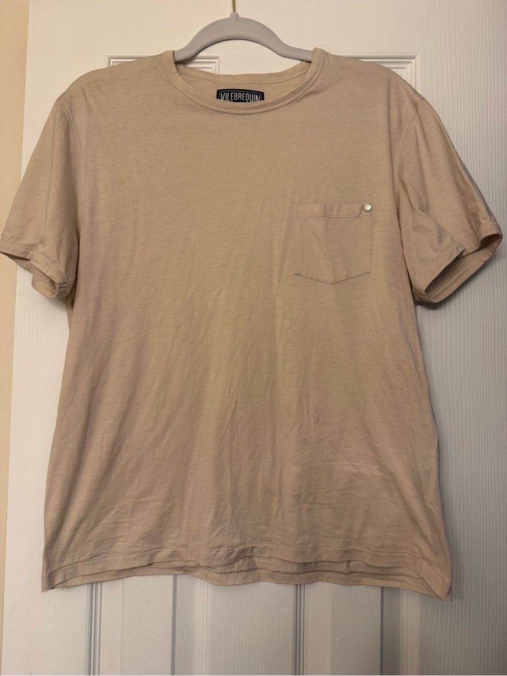 NWOT Vilebrequin Men’s Beige Short Sleeve Pocket T-Shirt